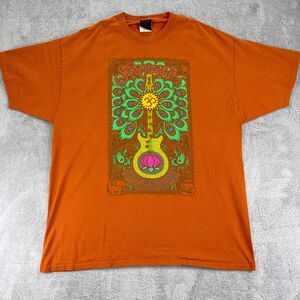 Santana Illusions Are An Investment T Shirt Mens 2XL Orange Graphic Print Cotton